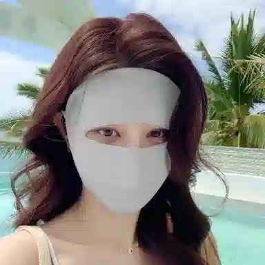 优幽兰 潮流遮全脸防紫外线口罩开车骑行遮阳脸基尼夏季面部防护脸罩透气凉感户外推荐 聚酯纤维 防晒面罩 女款