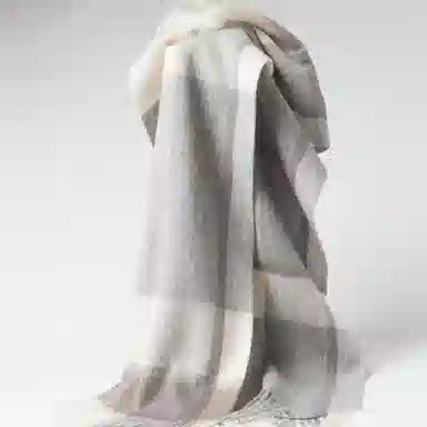 优幽兰 针织加厚护脖子防风防寒保暖休闲高级感 绒线围巾 男款