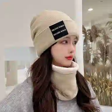 优幽兰 针织 防风防寒加厚 保暖 绒线帽 男女同款情侣款