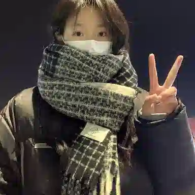 优幽兰 高级感针织护脖子防风防寒围脖 氛围感高颜值美拉德美式日系披肩韩版气质 潮流外搭 绒线围巾 女款