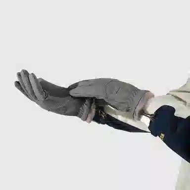 优幽兰 摩托车东北加绒加厚分指 潮流抽绳滑雪 防风防寒骑车实用通勤休闲保暖钓鱼五指护手 手套 男款