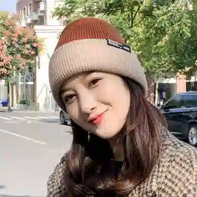 优幽兰 大头围防风防寒加厚保暖护耳双面戴高级感 绒线帽 男女同款情侣款