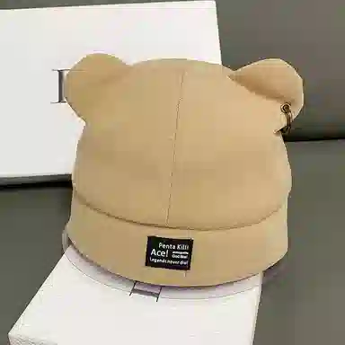 优幽兰 韩版显脸小圆帽防风防寒保暖大头围纯色高级感小众 棉 渔夫帽 女款