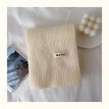 优幽兰 学生百搭款秋冬季纯色加厚保暖针织闺蜜穿搭防风防寒 绒线围巾围脖 男女同款情侣款