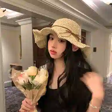 优幽兰 时尚百搭夏季遮阳镂空草编帽透气可折叠太阳帽海边度假出游沙滩帽大帽檐显脸小遮阳帽拍照打卡赫本风 纤维素 防晒帽 女款