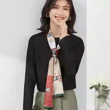 优幽兰 两用长条实用减龄气质 桑蚕丝 丝巾 女款 礼盒装