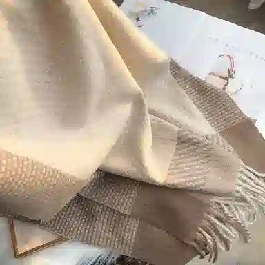 优幽兰 针织加厚 护脖子防风防寒保暖 高级感 仿羊绒 绒线围巾 女款