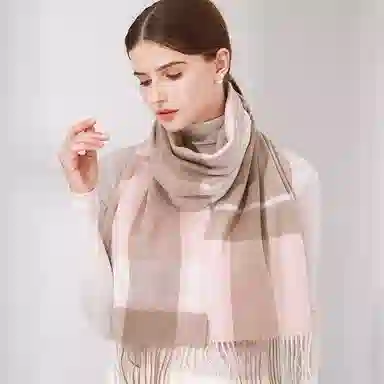 优幽兰 针织加厚 防风保暖 小众高级感 绒线围巾 女款