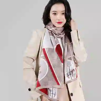 优幽兰 长条优雅精致气质 桑蚕丝 丝巾 女款 礼盒装