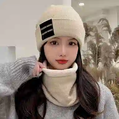优幽兰 针织 防风防寒加厚 保暖 绒线帽 男女同款情侣款