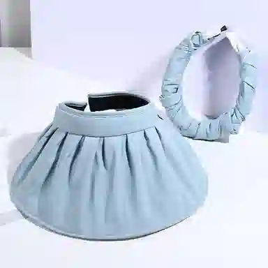 优幽兰 休闲 时尚潮流大头围显脸小户外旅行小众高颜值简约甜美大帽檐防紫外线 锦纶 防晒帽 女款