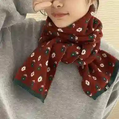 优幽兰 氛围感护脖子防风防寒保暖 绒线围巾 女款