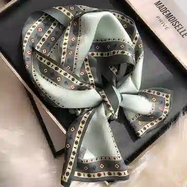 优幽兰 真丝  桑蚕丝长条 杭州丝绸 潮流发带减龄气质穿搭包绑带大牌 丝巾 女款 #礼盒装