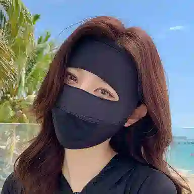 优幽兰 潮流遮全脸防紫外线口罩开车骑行遮阳脸基尼夏季面部防护脸罩透气凉感户外推荐 聚酯纤维 防晒面罩 女款