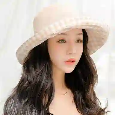 优幽兰 休闲 时尚潮流防紫外线双面可戴大帽檐 出行简约潮流拍照打卡 棉 防晒帽 女款