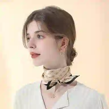 优幽兰 小方巾韩版发带衬衣飘带实用减龄气质 桑蚕丝 丝巾 女款 礼盒装