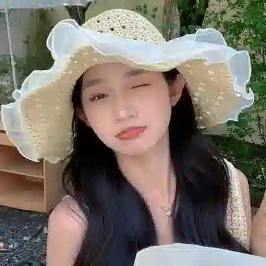 优幽兰 时尚百搭法式慵懒感紧致简约潮流休闲大脸显小夏季出游大帽檐户外旅行 聚酯纤维 防晒帽 女款