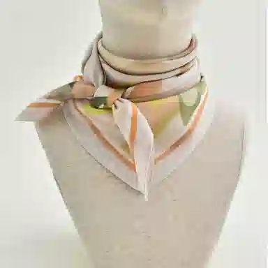 优幽兰 清新淡雅四季通用搭配衬衫洋气护颈高级感印花中国风穿搭 丝巾 女款