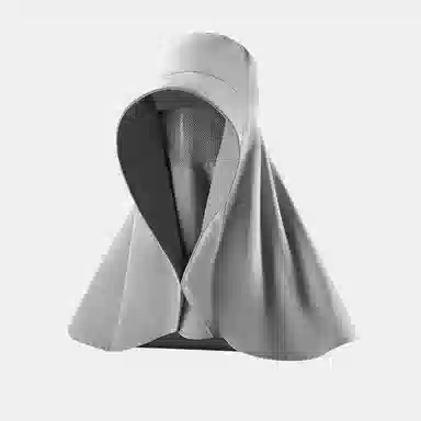 优幽兰 时尚小众设计感全脸遮阳大檐面罩护颈一体披肩百搭简约防紫外线户外出游通勤骑车太阳 锦纶 防晒帽 女款