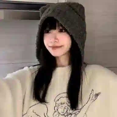 优幽兰 时尚包头帽东北加绒加厚毛绒帽百搭休闲毛线帽防风防寒保暖护耳小众 绒线帽 女款