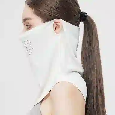 优幽兰 休闲百搭全脸颈部防护夏季开车遮阳口罩透气凉感脸罩护眼角挂耳面纱防紫外线脸基尼旅行登山推荐 锦纶 防晒面罩 女款