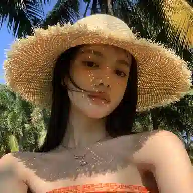 优幽兰 韩系氛围感大帽檐显脸小拉菲草设计感飘带草帽 时尚百搭夏天海边沙滩帽日系防紫外线遮阳帽太阳帽街拍旅游气质 草编 防晒帽 女款