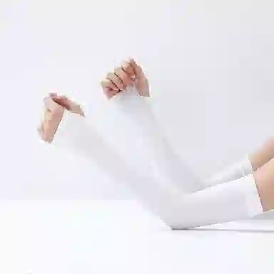 优幽兰 纯色户外骑行运动遮阳防紫外线小众穿搭 锦纶 氨纶 防晒袖 男女同款情侣款