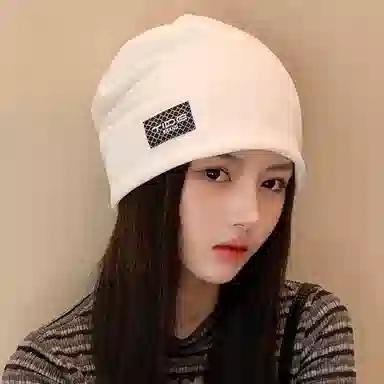 优幽兰 韩版显脸小针织 大头围 防风防寒保暖 绒线帽 男女同款情侣款