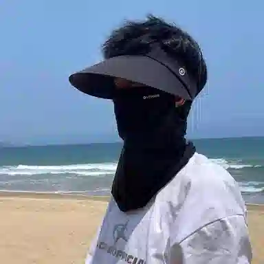 优幽兰 休闲简约高级感遮阳帽大檐显脸小舒适透气空顶帽百搭时尚户外防紫外线太阳帽子 聚酯纤维 防晒帽 男款