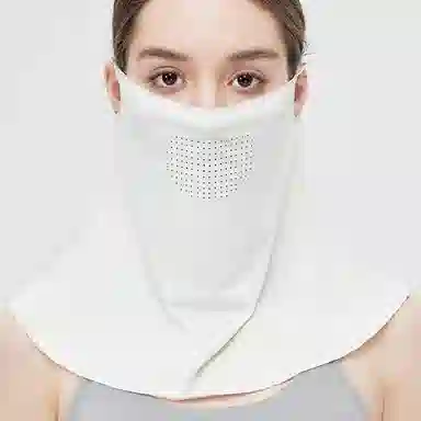 优幽兰 休闲百搭全脸颈部防护夏季开车遮阳口罩透气凉感脸罩护眼角挂耳面纱防紫外线脸基尼旅行登山推荐 锦纶 防晒面罩 女款