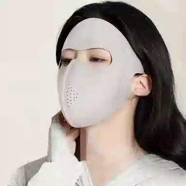 优幽兰 时尚百搭高颜值简约高级感户外通勤开车遮阳脸 锦纶 防晒面罩 女款