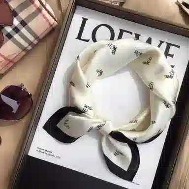 优幽兰 小方巾 优雅 小众 桑蚕丝 丝巾 女款