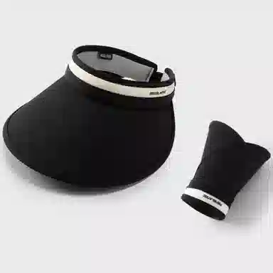 优幽兰 时尚潮流夏季大檐户外可折叠遮阳帽休闲百搭透气防紫外线空顶帽简约高级感通勤出现太阳帽子显脸小 锦纶 防晒帽 女款