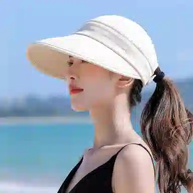 优幽兰 休闲百搭遮阳简约高级感骑车防紫外线运动 涤纶 防晒帽 女款