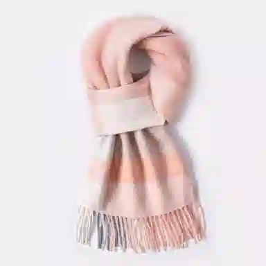 优幽兰 蓬松经典款针织加厚保暖 绒线围巾 女款 礼盒装