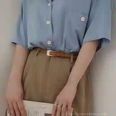 优幽兰 复古真皮细款装饰裤带腰带小众设计感裙带配西装裙子牛仔裤气质 二层牛皮 皮带 女款