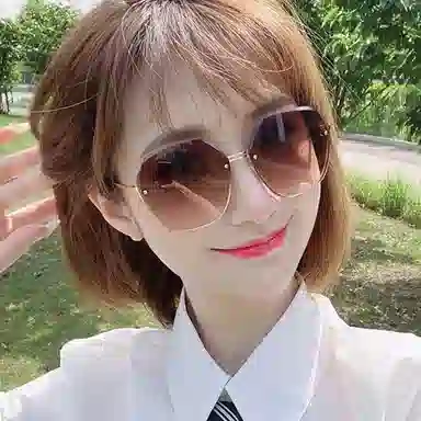 优幽兰 时尚百搭潮流简约旅行户外街拍遮脸防晒学生骑行开车防紫外线 不规则形 太阳眼镜 男女同款情侣款