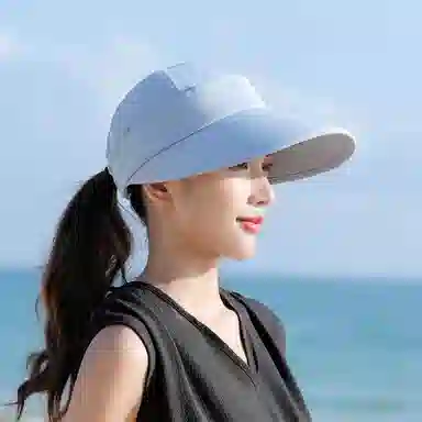 优幽兰 春夏防紫外线遮阳学生大头围显脸小小众骑车开车 聚酯纤维 防晒帽 女款