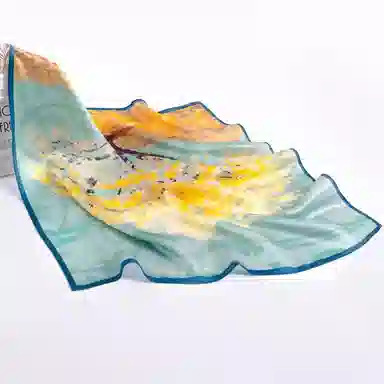 优幽兰 时尚百搭四季通用优雅气质真丝小方巾简约高级感减龄系脖小领巾衬衫包包发带装饰多功能 丝巾 女款