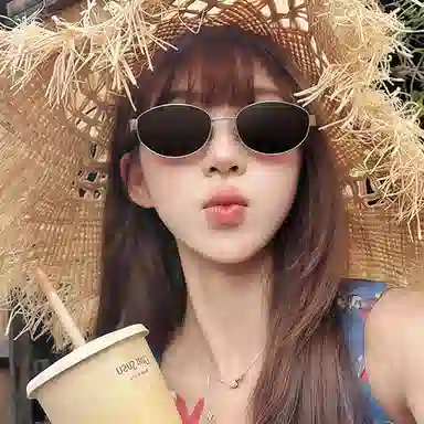 优幽兰 时尚百搭复古老钱风墨镜高级感小框港风凹造型防紫外线个性氛围感街拍旅游韩版气质防晒 金属 椭圆形 太阳眼镜 女款