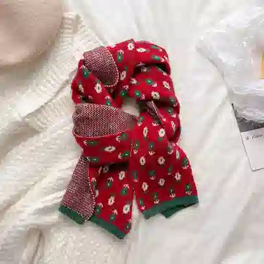 优幽兰 氛围感护脖子防风防寒保暖 绒线围巾 女款