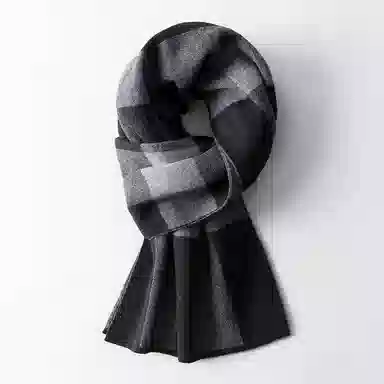 优幽兰 韩版 加厚防风防寒保暖 小众 绒线围巾 男款