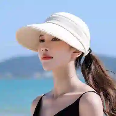 优幽兰 休闲百搭遮阳简约高级感骑车防紫外线运动 涤纶 防晒帽 女款