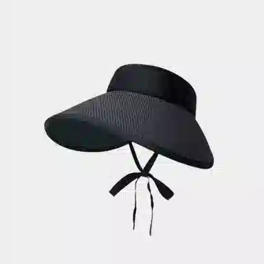 优幽兰 时尚百搭小众设计感草帽透气空顶帽女简约高级感大帽檐显脸小遮阳帽户外出行骑车防紫外太阳帽素颜遮脸 聚酯纤维 防晒帽 女款