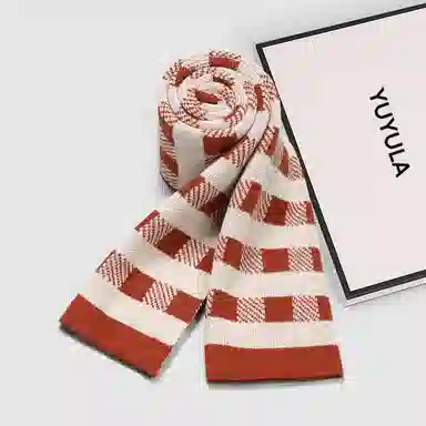 优幽兰 秋冬季学生围脖针织加厚护脖子防风防寒保暖简约休闲小众高级感 绒线围巾 女款