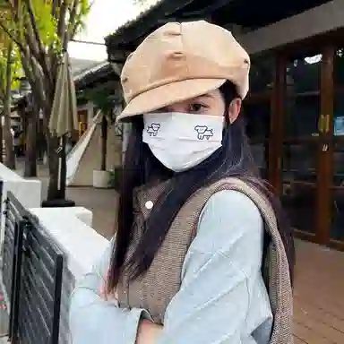 优幽兰 复古大头围小众设计感气质优雅日系慵懒风穿搭 聚酯纤维 贝雷帽 女款