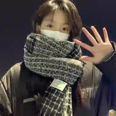 优幽兰 高级感针织护脖子防风防寒围脖 氛围感高颜值美拉德美式日系披肩韩版气质 潮流外搭 绒线围巾 女款