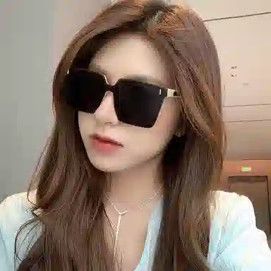 优幽兰 复古大脸显小防紫外线墨镜时尚百搭户外旅行眼镜拍照打卡推荐 方形 太阳镜 男女同款情侣款