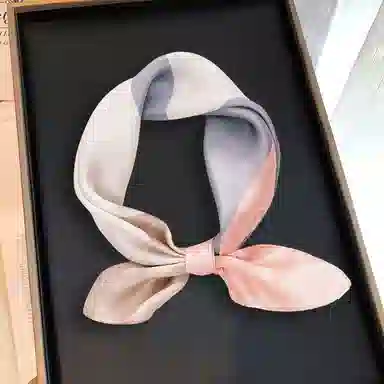 优幽兰 百搭时尚设计感拼色搭配衬衫高级感薄款细窄多功能装饰实用减龄气质穿搭礼盒装 丝巾小方巾 女款