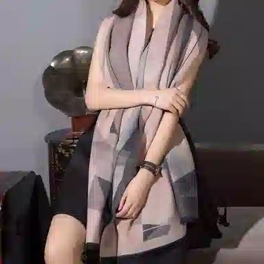 优幽兰 空调房办公室保暖外搭披风防风防寒 旅行东北加绒加厚 披肩 女款